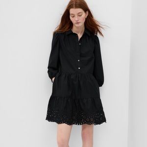 GAP Puff Sleeve Shirt Dress